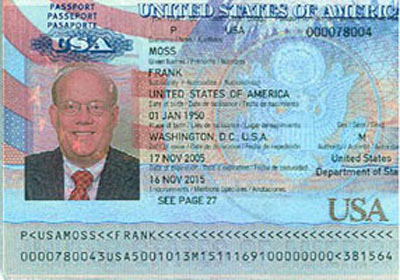 US Passport Copy of US passport