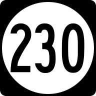 Road Sign route 230